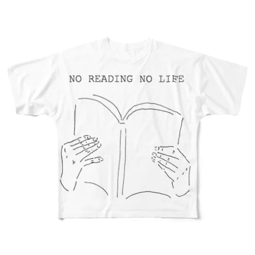 読書好き限定デザイン（Tシャツ・パーカー・グッズ・ETC） フルグラフィックTシャツ