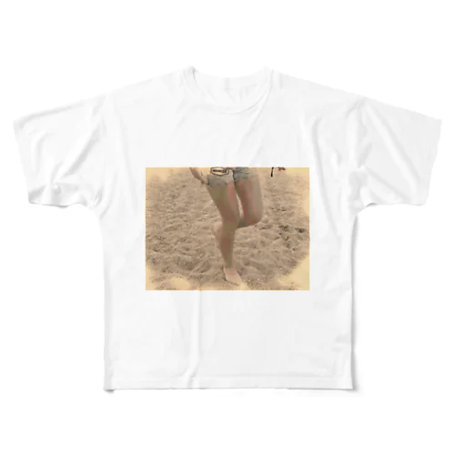 砂浜 フルグラフィックTシャツ