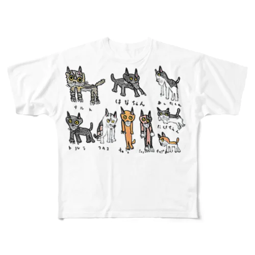 NATUKO　「NEKO」 フルグラフィックTシャツ