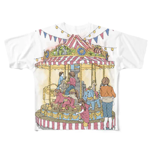 メリーゴーランド All-Over Print T-Shirt