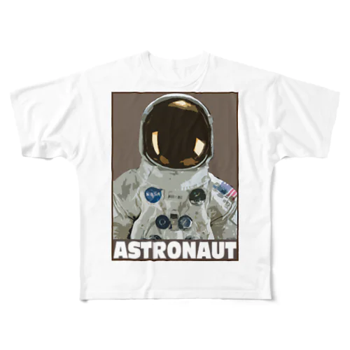 宇宙飛行士 フルグラフィックTシャツ