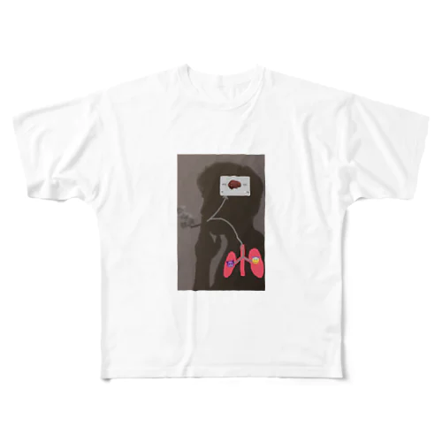 天使と悪魔 All-Over Print T-Shirt
