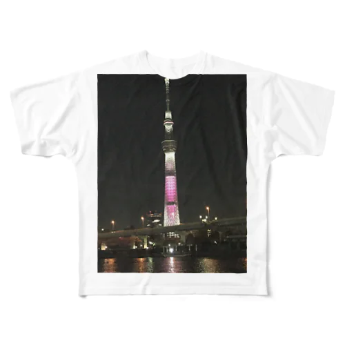 Tokyo skytree フルグラフィックTシャツ