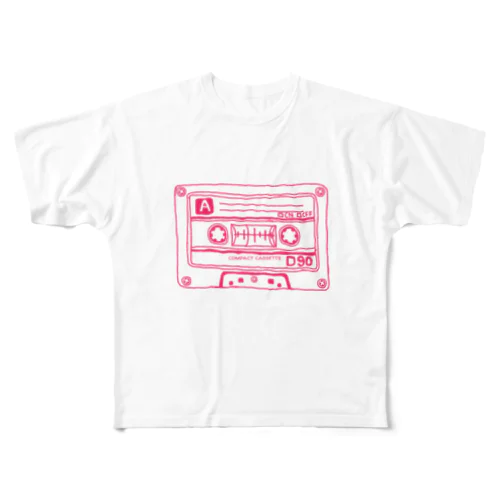  tape music フルグラフィックTシャツ