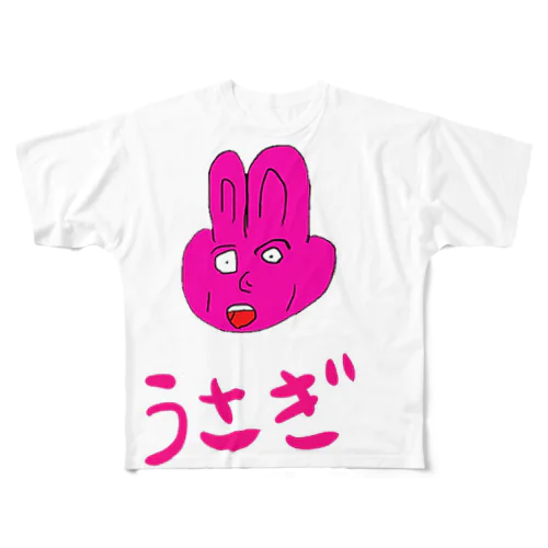 うさぎまん All-Over Print T-Shirt