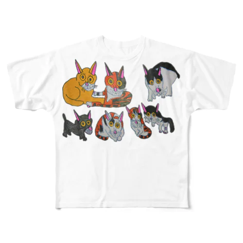 NATUKO　「NEKO」MILKUの作家NATUKOの「NEKO」 All-Over Print T-Shirt