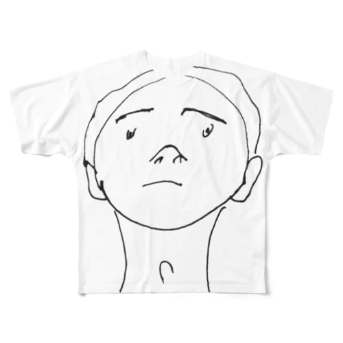 カンタン名画『自画像』安井 All-Over Print T-Shirt