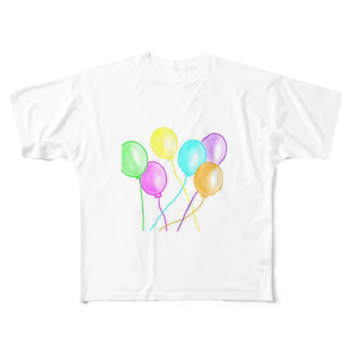 🎈ふうせん All-Over Print T-Shirt