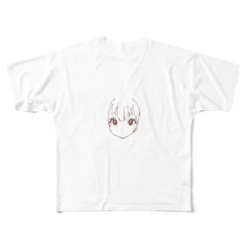 顔ちゃん All-Over Print T-Shirt