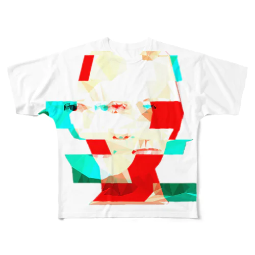 グリッチエフェクト_外国人女性 All-Over Print T-Shirt