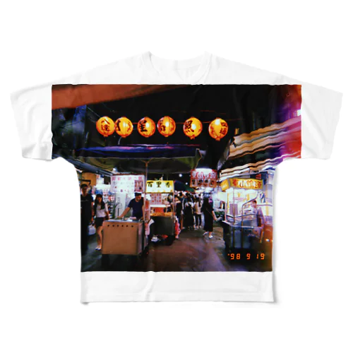 台湾夜市 フルグラフィックTシャツ