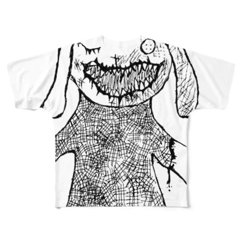 うさちゃん(しろ) All-Over Print T-Shirt