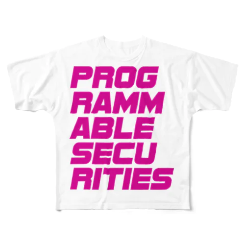 Programmable Securities Tシャツ (マゼンタ） フルグラフィックTシャツ