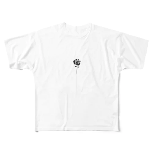 Rose フルグラフィックTシャツ