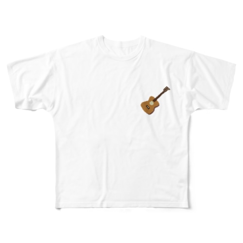 アコギ　ワンポイント All-Over Print T-Shirt