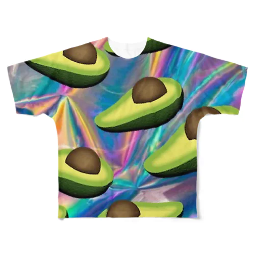 Avocado world フルグラフィックTシャツ