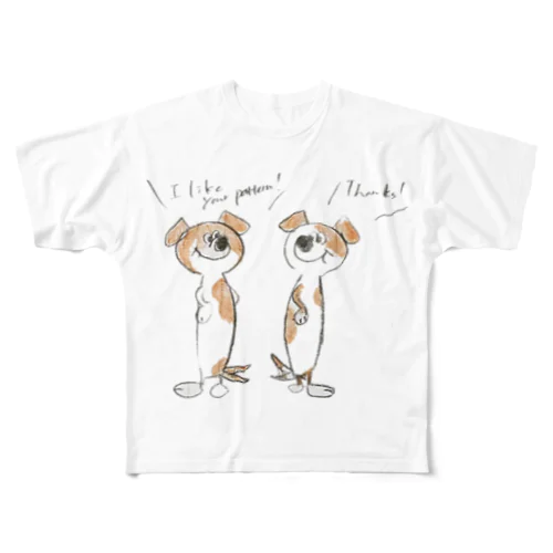 I like your pattern!(ジャックラッセルテリア) All-Over Print T-Shirt