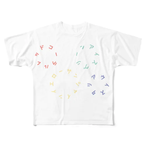 パステルカラー All-Over Print T-Shirt