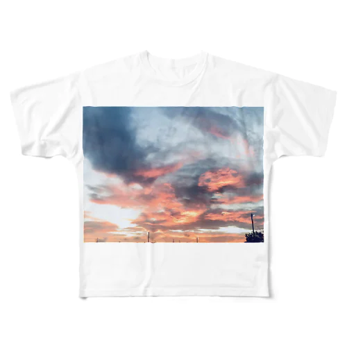 幻想的な雲 フルグラフィックTシャツ