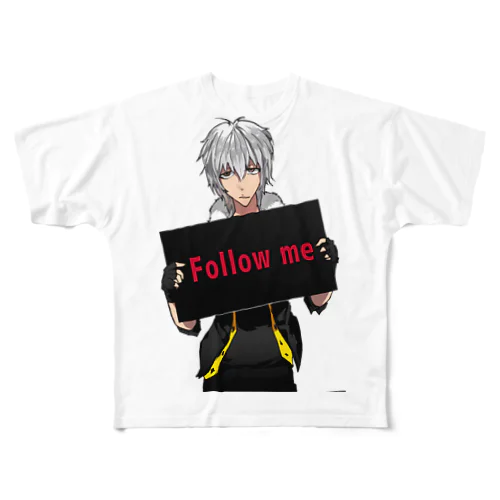 follow me フルグラフィックTシャツ