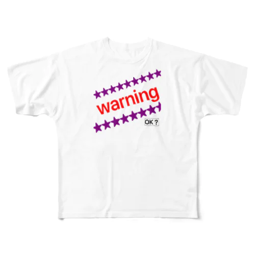 warning フルグラフィックTシャツ