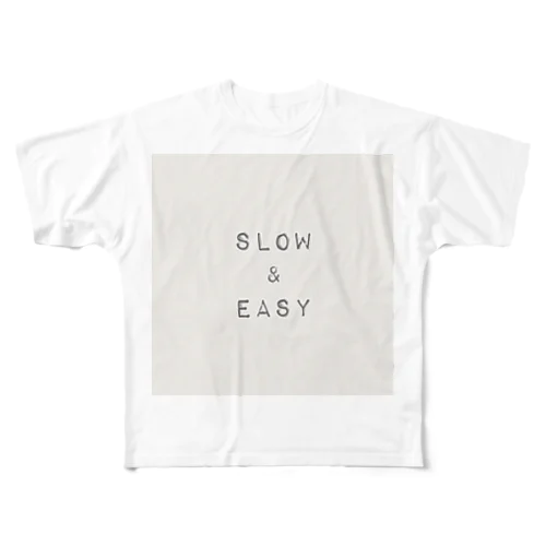 slow & easy フルグラフィックTシャツ