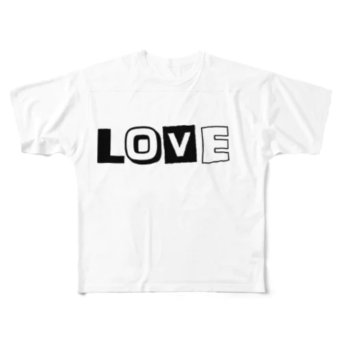 LOVE フルグラフィックTシャツ