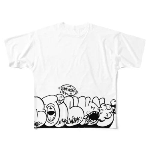 Graffiti stinky  フルグラフィックTシャツ