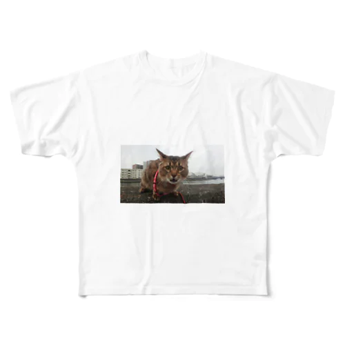 アガネコ All-Over Print T-Shirt