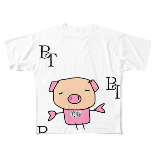 BT美豚BT フルグラフィックTシャツ