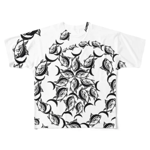 マグるぐる(WHITE) All-Over Print T-Shirt