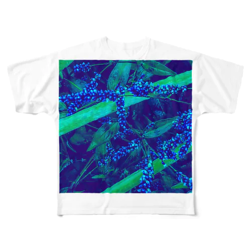 犬蓼BLUE All-Over Print T-Shirt