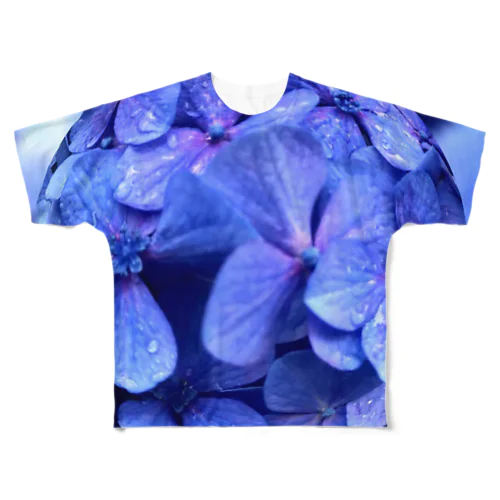季節はずれな紫陽花 フルグラフィックTシャツ
