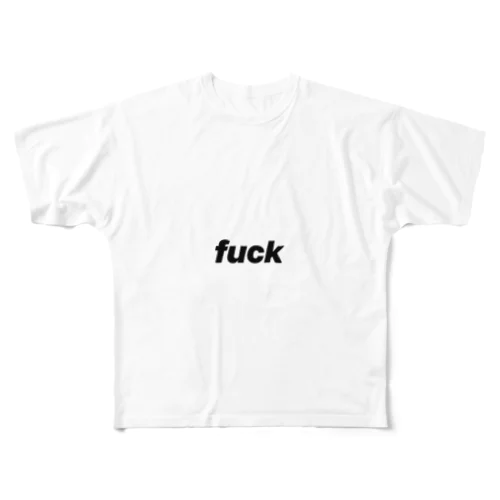 fuck フルグラフィックTシャツ