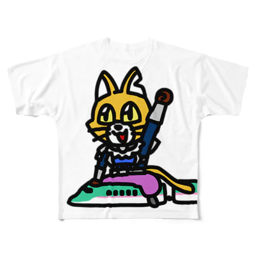 はやぶさキャットCニャ！ All-Over Print T-Shirt