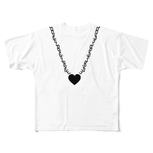 LOVEネックレスTシャツ All-Over Print T-Shirt