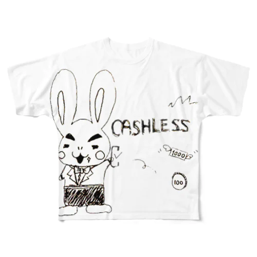 オジウサ　CASHLESS All-Over Print T-Shirt