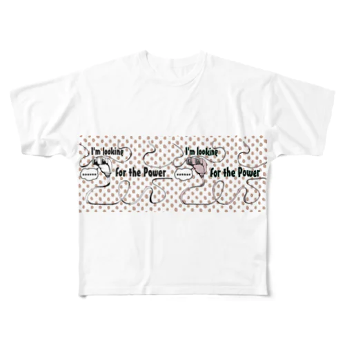 I'm looking for the Power ブラウン All-Over Print T-Shirt