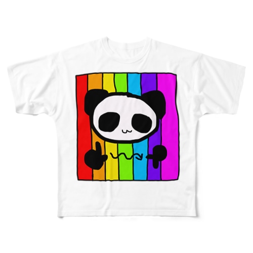 LGBT手話パンダ All-Over Print T-Shirt