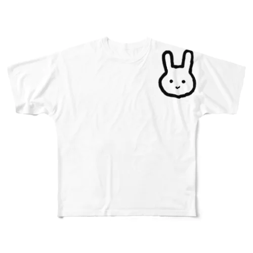 うさぎ フルグラフィックTシャツ