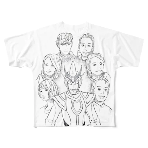 舞台開催記念☆大杉監督描き下ろし集結Tシャツ All-Over Print T-Shirt