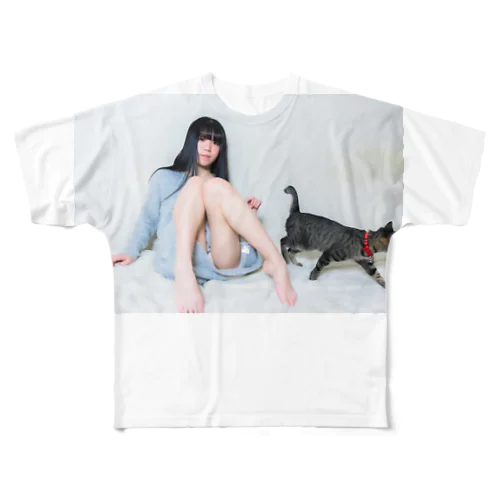 猫ステッカー All-Over Print T-Shirt