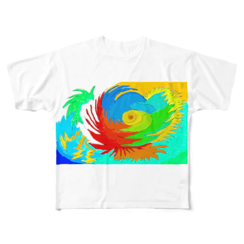 彩の渦 All-Over Print T-Shirt