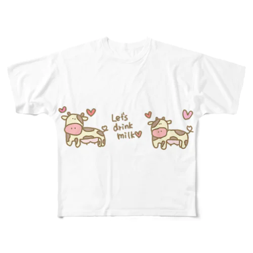 モーモーウシのモーモーちゃん フルグラフィックTシャツ