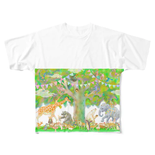 大きな木の下で フルグラフィックTシャツ