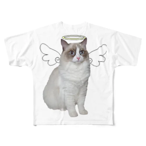 猫天使ネコ All-Over Print T-Shirt