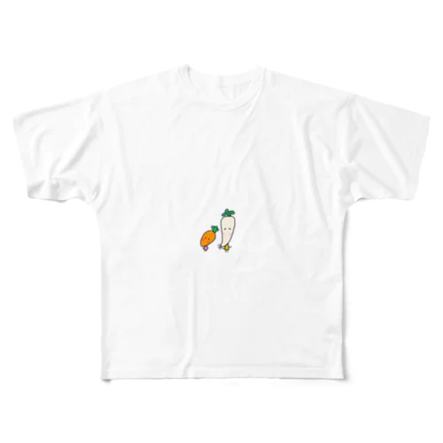 コンじぃとニンちゃん All-Over Print T-Shirt