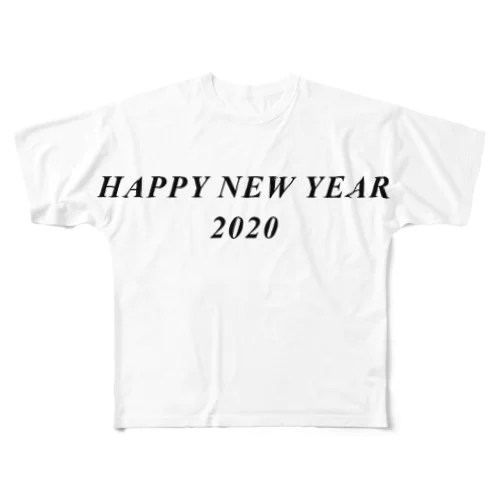 HAPPY NEW YEAR 2020 フルグラフィックTシャツ