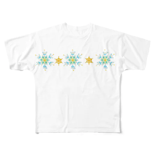 結晶と星　2 フルグラフィックTシャツ