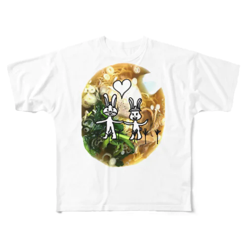 ウサ栗さん食欲の秋です All-Over Print T-Shirt